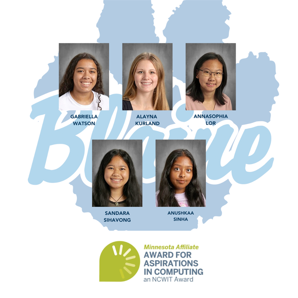 Aspirations in Computing Award winners 